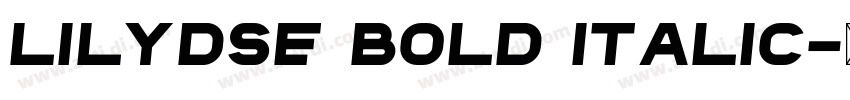 LilyDSE Bold Italic字体转换